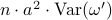 ncdot a^2 cdot {rm Var}({omega}')